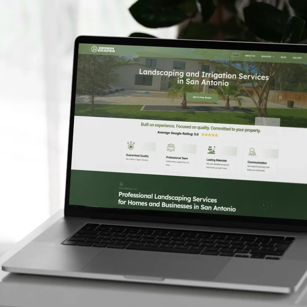 Website design and SEO for Design Scapes - Landscaping Company in San Antonio