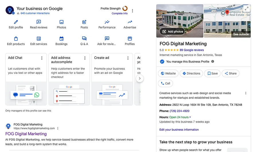 google business profile optimization service in san antonio