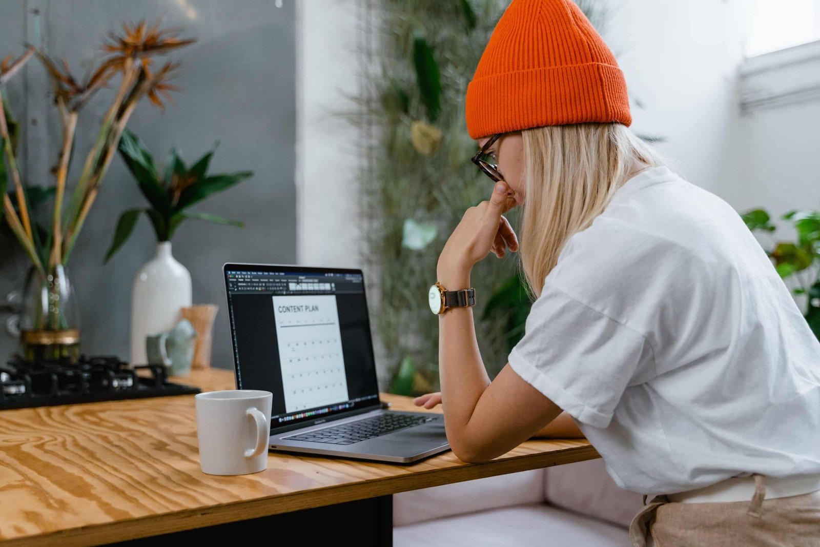 Local business owner reviewing the website content Google uses to write its AI description of the business